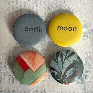 Moon, Earth & More Handmade Buttons